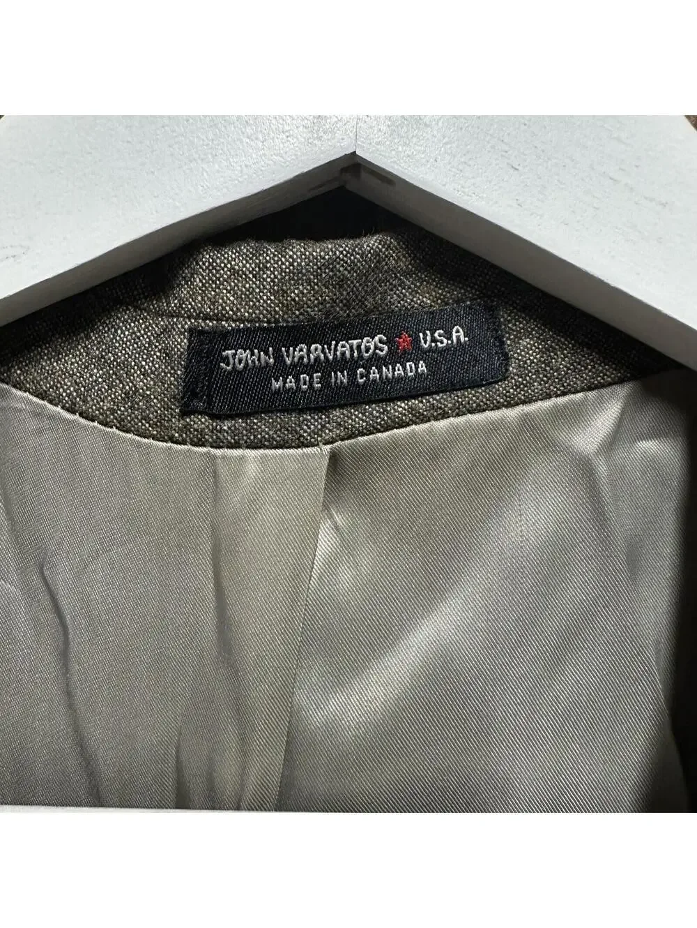 John Varvatos Luxe Blazer Men's 40L Brown Wool 2 Button Jacket Sport Coat